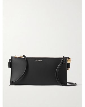 Loewe Joya Embellished Leather Shoulder Bag - Black