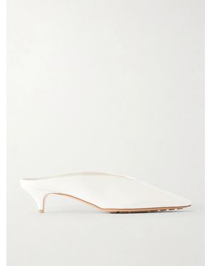 Bottega Veneta Vesta Leather Mules - Natural