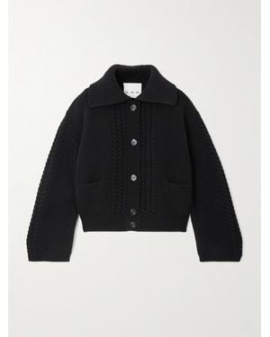 Sa Su Phi Cable-Knit Wool And Cashmere-Blend Cardigan - Black