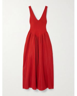 Altuzarra Lollie Gathered Stretch-Knit Maxi Dress