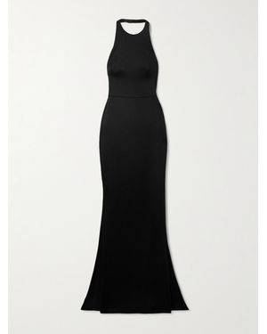 Givenchy Neckholder-Robe Aus Glänzendem Crêpe - Schwarz