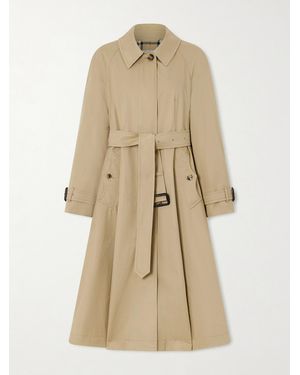 Burberry Ellingham Belted Cotton-Gabardine Trench Coat - Natural