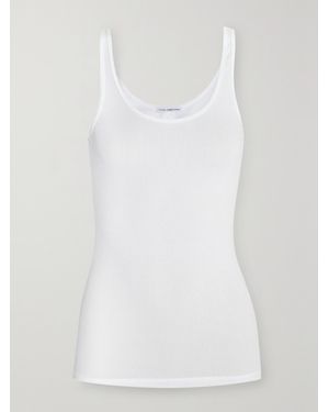 James Perse The Daily Ribbed Stretch-Cotton Tank - White