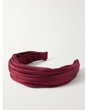 Jennifer Behr Sabrina Ruched Satin Headband - Pink