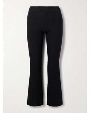 High Sport Kick It Verkürzte Schlaghose Aus Jacquard Aus Einer Baumwollmischung - Schwarz
