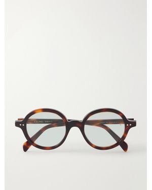 Celine Circle Round-Frame Acetate Sunglasses - Multicolor