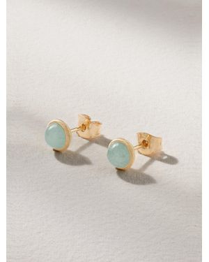 Ole Lynggaard Copenhagen Lotus 18-Karat Aquamarine Earrings - Metallic