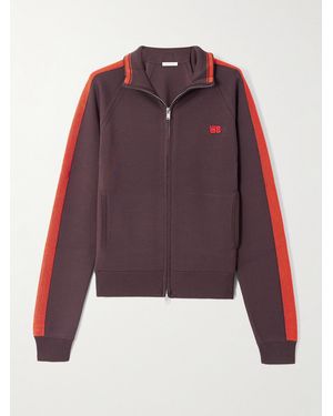 Wales Bonner Tide Striped Knitted Track Jacket - Red