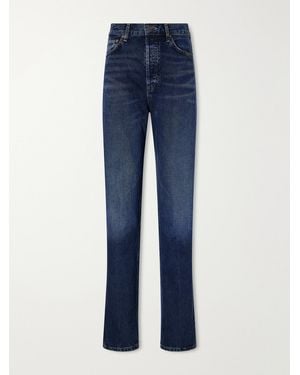 Agolde 90's Pinch Waist Long High-Rise Straight-Leg Jeans - Blue