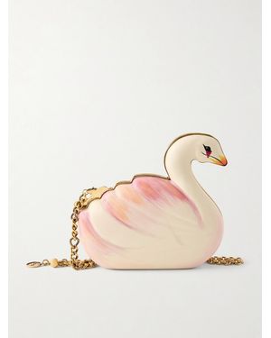 Chloé Tropicus Swan Leather Clutch - Natural