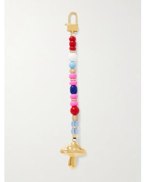 Joolz by Martha Calvo Magic-Plated, Glass And Crystal Bag Charm - White