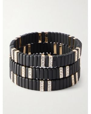 Roxanne Assoulin The Midnight Set Of Three-Tone Cubic Zirconia Bracelets - Black