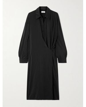 Lemaire Midikleid Aus Einer Seidenmischung - Schwarz