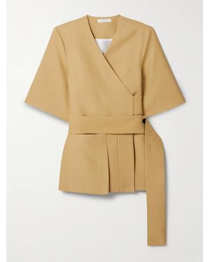 Co. Woven Wrap Top - Natural