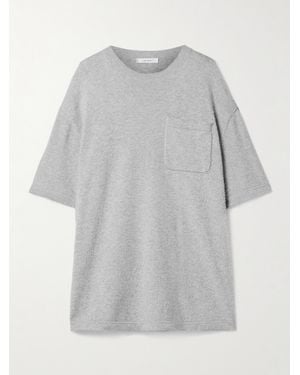 The Row Kaddy Oversized Brushed Cotton-Jersey T-Shirt - Grey