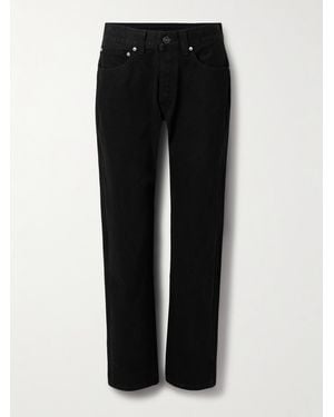 KHAITE Callum Halbhohe Jeans Mit Geradem Bein - Schwarz