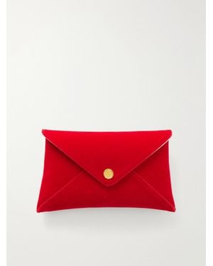 Altuzarra Envelope Velvet Clutch - Red