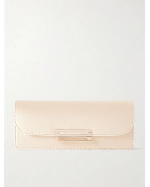 Victoria Beckham Dorian Leather Clutch - Natural