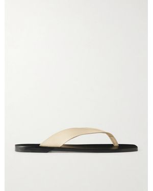 A.Emery Kinto Leather Flip Flops - White