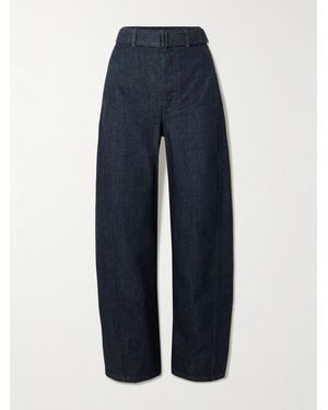 Lemaire Twisted Halbhohe Barrel-Jeans Mit Gürtel - Blau
