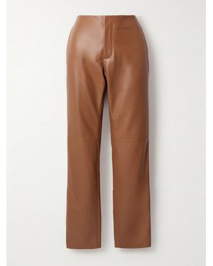 Ralph Lauren Benjamen Hose Mit Schmalem Bein Aus Leder - Braun
