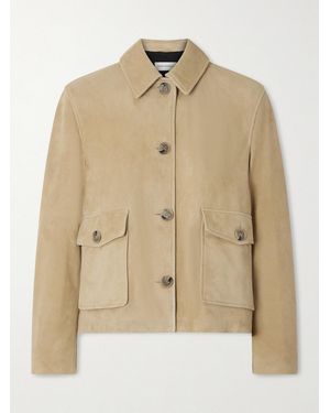 Nour Hammour Louise Jacke Aus Veloursleder - Natur