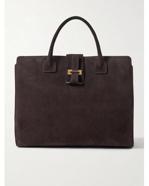 Nili Lotan Lou Suede Tote - Black