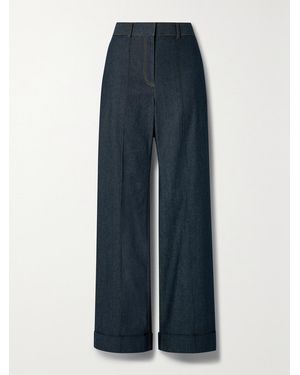 Adam Lippes High-Rise Wide-Leg Jeans - Blue