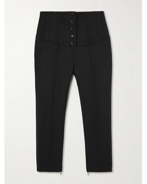 Jacquemus Le Pantalon Arlesien Crepe Skinny Capri Trousers - Black