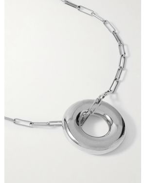 Laura Lombardi Terra Recycled Rhodium-Plated Necklace - Metallic