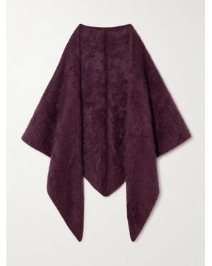 Lisa Yang Brushed-Cashmere Bandana - Purple