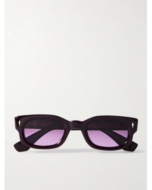 Jacques Marie Mage Whiskeyclone Rectangle-Frame Acetate Sunglasses - Purple