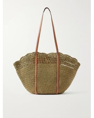 Ulla Johnson Marina Leather-Trimmed Raffia Tote - Natural