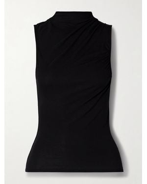 Theory Tanktop Aus Stretch-Jersey Mit Raffungen - Schwarz