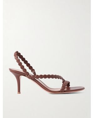 Gianvito Rossi 80 Leather Slingback Sandals - Pink