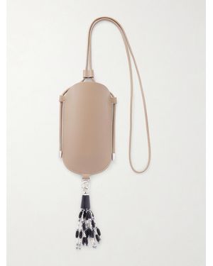 Kallmeyer Lunette Tasselled Leather Pouch - White