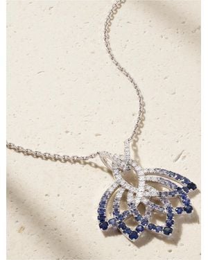 Garrard Lotus Flower 18-Karat, Sapphire And Diamond Necklace - Natural