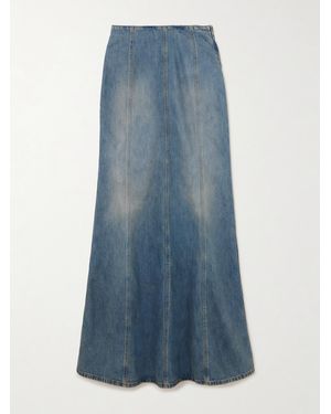 Haikure Shaquille Panelled Organic Denim Maxi Skirt - Blue