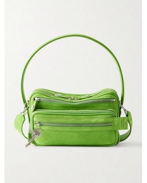 Acne Studios Camero Party Suede Shoulder Bag - Green