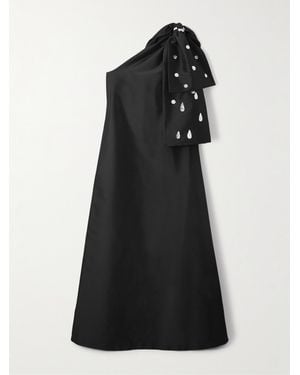 BERNADETTE Winnie One-Shoulder Sequin-Embellished Taffeta Gown - Black