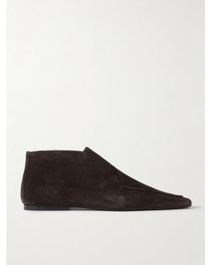 TOTEME The Desert Suede Ankle Boots - Brown
