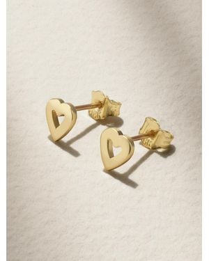 Jennifer Meyer Mini Open Heart Ohrstecker Aus 18 Karat - Mettallic