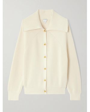 Bottega Veneta Ribbed Cotton Cardigan - Natural