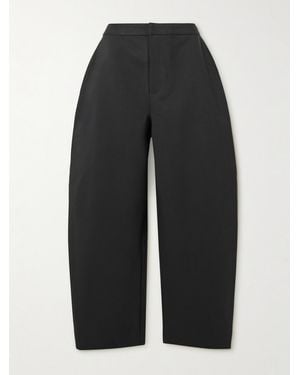 Rohe Sculptural Woven Barrel-Leg Pants - Black