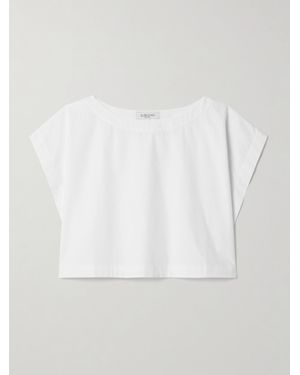 Suzie Kondi Kori Cropped Cotton-Poplin Top - White