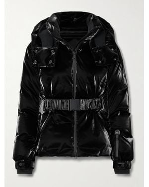 Perfect Moment Candice Belted Quilted Down Ski Jacket - Black