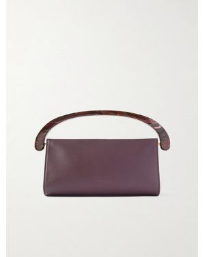 Dries Van Noten Leather Clutch - Purple