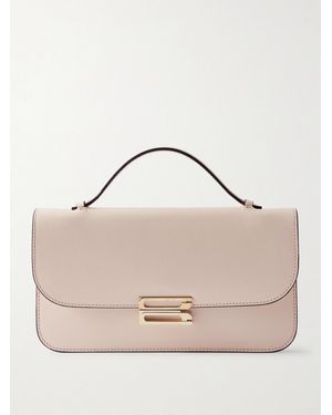 Victoria Beckham Dorian Leather Clutch - Natural