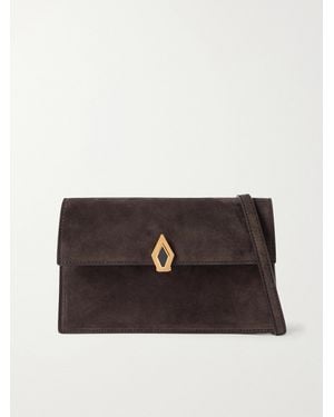 Metier Parallel 22 Small Suede Shoulder Bag - Brown
