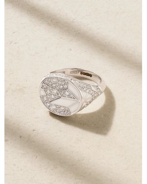 L'Atelier Nawbar The Fragments 18-Karat, Diamond And Enamel Ring - Natural